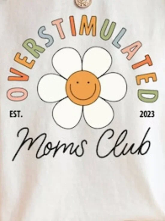 Custom Overstimulated Moms Club Mother's Day Gift Shirt - Picture 2 of 3